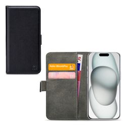 Mobilize Classic Gelly Wallet iPhone 15 Hoesje Bookcase Portemonnee - Zwart