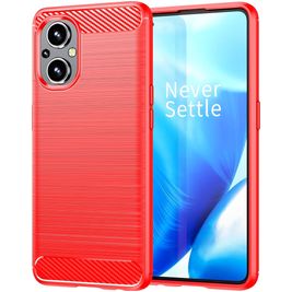Mobigear Brushed Slim OPPO Reno 7 Lite Hoesje Flexibel TPU Backcover - Rood
