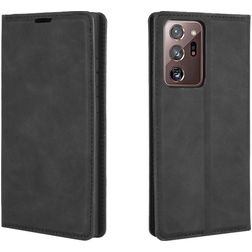 Mobigear Retro Slim Samsung Galaxy Note 20 Ultra Hoesje Bookcase Portemonnee - Zwart