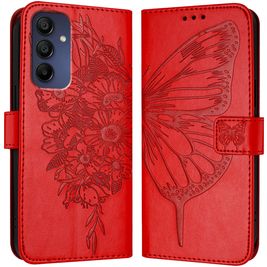 Mobigear Butterfly Samsung Galaxy A16 Hoesje Bookcase Portemonnee - Rood