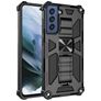 Mobigear Armor Stand Samsung Galaxy S21 FE Hoesje Hardcase Backcover Shockproof met Standaard - Zwart