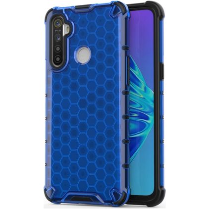Mobigear Honeycomb Realme C3 Hoesje Hardcase Backcover Shockproof - Blauw