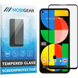Mobigear Premium Google Pixel 5a 5G Glazen Screenprotector - Case Friendly - Zwart