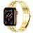 Mobigear Monaco Stalen Apple Watch Bandje Vouwsluiting - 49/46/45/44 mm - Goud