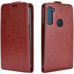 Mobigear Motorola One Fusion Plus Hoesje Flipcase - Bruin