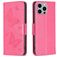 Mobigear Butterfly iPhone 15 Pro Max Hoesje Bookcase Portemonnee - Magenta