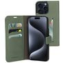 Mobiparts Classic Wallet iPhone 15 Pro Max Hoesje Bookcase Portemonnee - Stone Green
