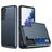 Mobigear Card Samsung Galaxy S21 Hoesje Hardcase Backcover Shockproof met Pasjeshouder - Donkerblauw