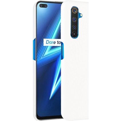 Mobigear Croco Realme X50 Pro Hoesje Hardcase Backcover - Wit