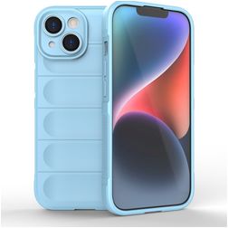 Mobigear Bumpy iPhone 15 Hoesje Flexibel TPU Backcover - Blauw
