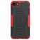 Mobigear Tire iPhone SE (2022) Hoesje Hardcase Backcover Shockproof met Standaard - Zwart / Rood