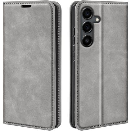 Mobigear Retro Slim Samsung Galaxy S25 FE Hoesje Bookcase Portemonnee - Grijs