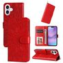 Mobigear Sunflower iPhone 17 Hoesje Bookcase Portemonnee - Rood