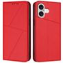 Mobigear Frosted Flip iPhone 17 Hoesje Bookcase Portemonnee - Rood
