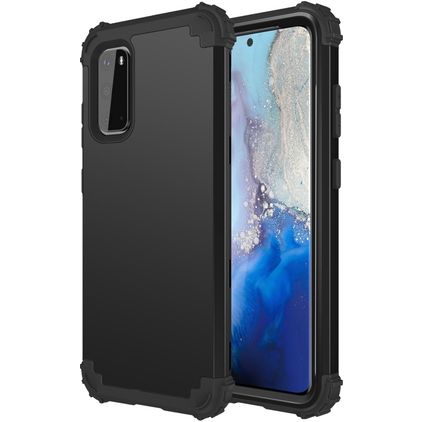 Mobigear Ultra Tough Samsung Galaxy S20 Hoesje Hardcase Backcover Shockproof - Zwart