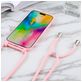 Mobigear Lanyard iPhone 16 Siliconen Hoesje met koord - Roze