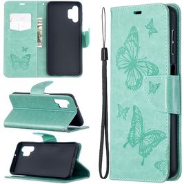 Mobigear Butterfly Samsung Galaxy A32 5G Hoesje Bookcase Portemonnee - Turquoise