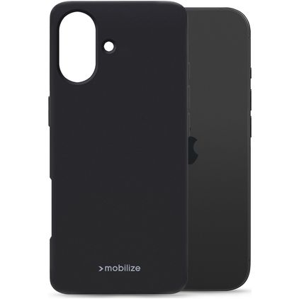Mobilize Rubber Gelly iPhone 17 Hoesje Flexibel TPU Backcover - Zwart
