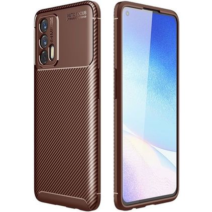 Mobigear Racing Realme GT Hoesje Flexibel TPU Backcover - Bruin