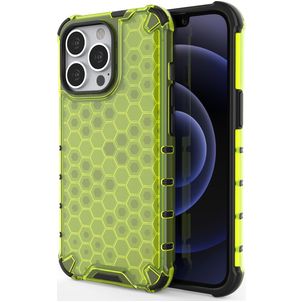 Mobigear Honeycomb iPhone 14 Plus Hoesje Hardcase Backcover Shockproof - Groen