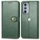 Mobigear Snap Button Motorola Edge 30 Pro Hoesje Bookcase Portemonnee - Groen