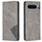 Mobigear Rhombus Slim Google Pixel 8 Pro Hoesje Bookcase - Grijs Mobigear Rhombus Slim Google Pixel 8 Pro Hoesje Bookcase - Grijs