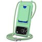 Mobigear Lanyard Card iPhone 17 Pro Siliconen Hoesje met koord en Pasjeshouder - Groen