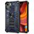 Mobigear Armor Stand iPhone 13 Pro Hoesje Hardcase Backcover Shockproof met Standaard - Blauw