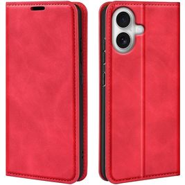 Mobigear Retro Slim iPhone 17 Hoesje Bookcase Portemonnee - Rood