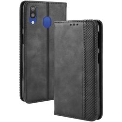 Mobigear Sensation Samsung Galaxy M20 Hoesje Bookcase Portemonnee - Zwart