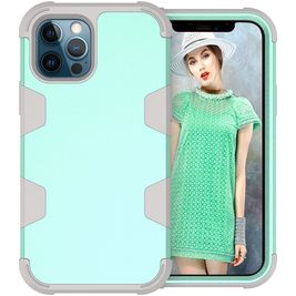 Mobigear Ultra Tough iPhone 12 Pro Max Hoesje Hardcase Backcover Shockproof - Turquoise