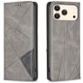 Mobigear Rhombus Slim iPhone 18 Pro Hoesje Bookcase - Grijs