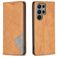 Mobigear Rhombus Slim Samsung Galaxy S24 Ultra Hoesje Bookcase - Cognac