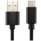 Mobigear Nylon USB-A naar USB-C Kabel 2 Meter - Zwart