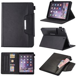 Mobigear Luxury iPad 7 (2019) Hoes Bookcase + Stylus Houder - Zwart