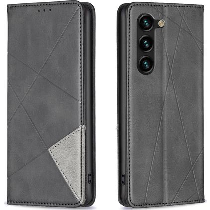 Mobigear Rhombus Slim Samsung Galaxy S24 Plus Hoesje Bookcase - Zwart