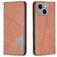 Mobigear Rhombus Slim iPhone 15 Plus Hoesje Bookcase - Bruin