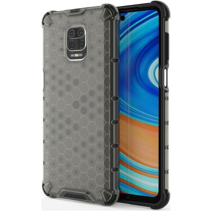 Mobigear Honeycomb Xiaomi Redmi Note 9S Hoesje Hardcase Backcover Shockproof - Grijs