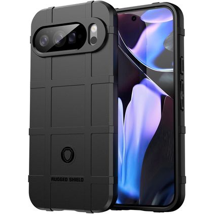 Mobigear Rugged Shield Google Pixel 10 Pro XL Hoesje Flexibel TPU Backcover Shockproof - Zwart