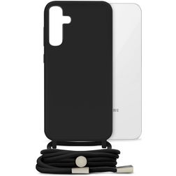 Mobilize Lanyard Gelly Samsung Galaxy S23 FE Flexibel TPU Hoesje met koord - Zwart