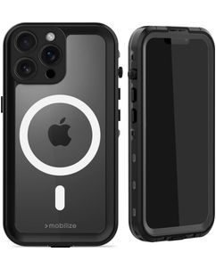 Mobilize Waterproof iPhone 16 Pro Max Waterdicht MagSafe Hoesje Hardcase Backcover - Zwart