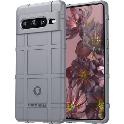 Mobigear Rugged Shield Google Pixel 7 Pro Hoesje Flexibel TPU Backcover Shockproof - Grijs