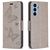 Mobigear Butterfly Samsung Galaxy A54 Hoesje Bookcase Portemonnee - Grijs