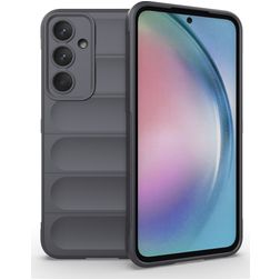 Mobigear Bumpy Samsung Galaxy A55 Hoesje Flexibel TPU Backcover - Grijs