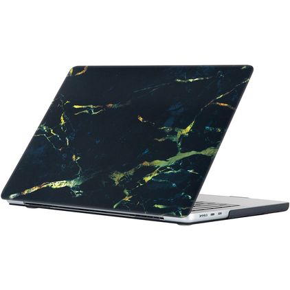 Mobigear Marble MacBook Air 15 Inch (2023-2026) Hoes Hardshell Laptopcover MacBook Case - Zwart / Bruin - Model A2941 / A3114 / A3241 / A3448