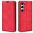 Mobigear Retro Slim Samsung Galaxy S24 FE Hoesje Bookcase Portemonnee - Rood