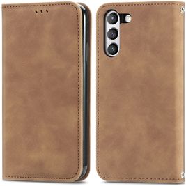 Mobigear Retro Slim Samsung Galaxy S21 FE Hoesje Bookcase Portemonnee - Bruin