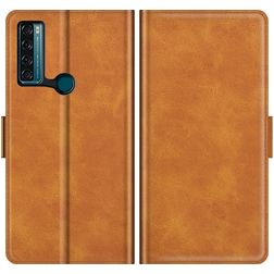 Mobigear Slim Magnet TCL 20 SE Hoesje Bookcase Portemonnee - Bruin