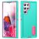 Mobigear Rugged Stand Samsung Galaxy S23 Ultra Hoesje Hardcase Backcover Shockproof met Standaard - Turquoise