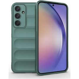 Mobigear Bumpy Samsung Galaxy A35 Hoesje Flexibel TPU Backcover - Groen